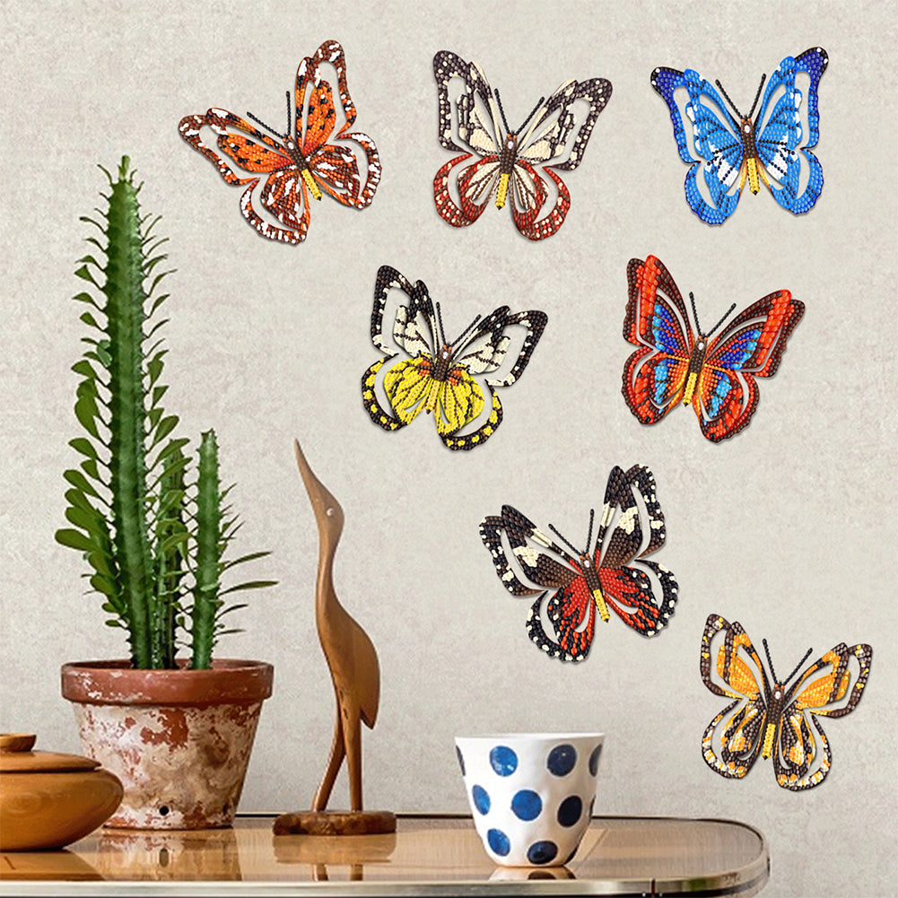 8Pcs Butterfly Kid Diamond Art Painting Stickers Kits Fun DIY Arts Crafts Paint