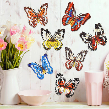 8Pcs Butterfly Kid Diamond Art Painting Stickers Kits Fun DIY Arts Crafts Paint