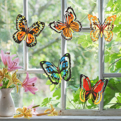 8Pcs Butterfly Kid Diamond Art Painting Stickers Kits Fun DIY Arts Crafts Paint