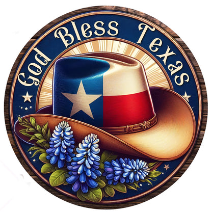 Acrylic Suncatcher Window Door Sign Hanging Decor Garden Decor (God Bless Texas)