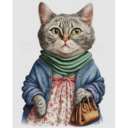 Cat Carrying Bag - 11CT Stamped Cross Stitch 40*50CM