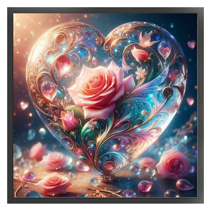 Love Rose Landscape - 11CT Stamped Cross Stitch 50*50CM