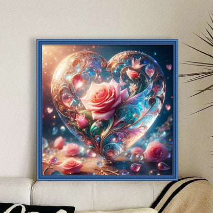 Love Rose Landscape - 11CT Stamped Cross Stitch 50*50CM