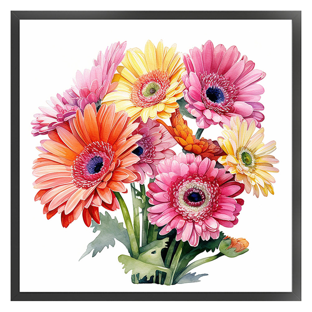 Gerbera - 11CT Stamped Cross Stitch 40*40CM