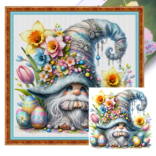 Easter Gnome - 11CT Stamped Cross Stitch 40*40CM