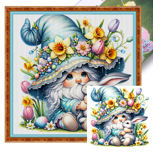 Easter Gnome - 11CT Stamped Cross Stitch 40*40CM