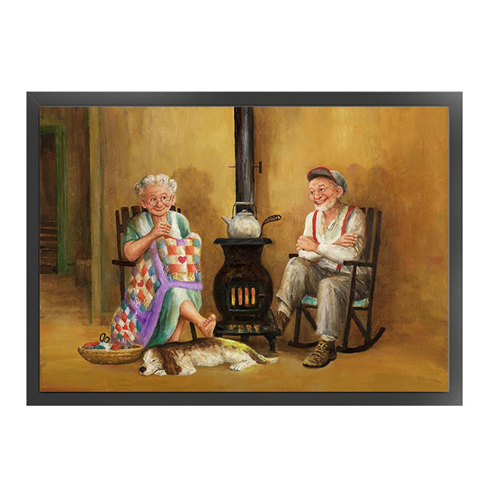 Old Couple - 11CT Counted Cross Stitch 40*30CM