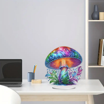 Mushroom Handmade Diamond Art Tabletop Decor Home Office Decor (Leaf Mushroom)