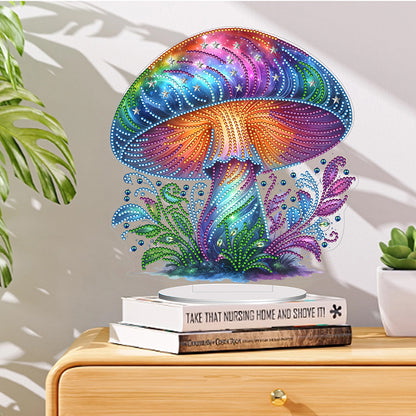 Mushroom Handmade Diamond Art Tabletop Decor Home Office Decor (Leaf Mushroom)