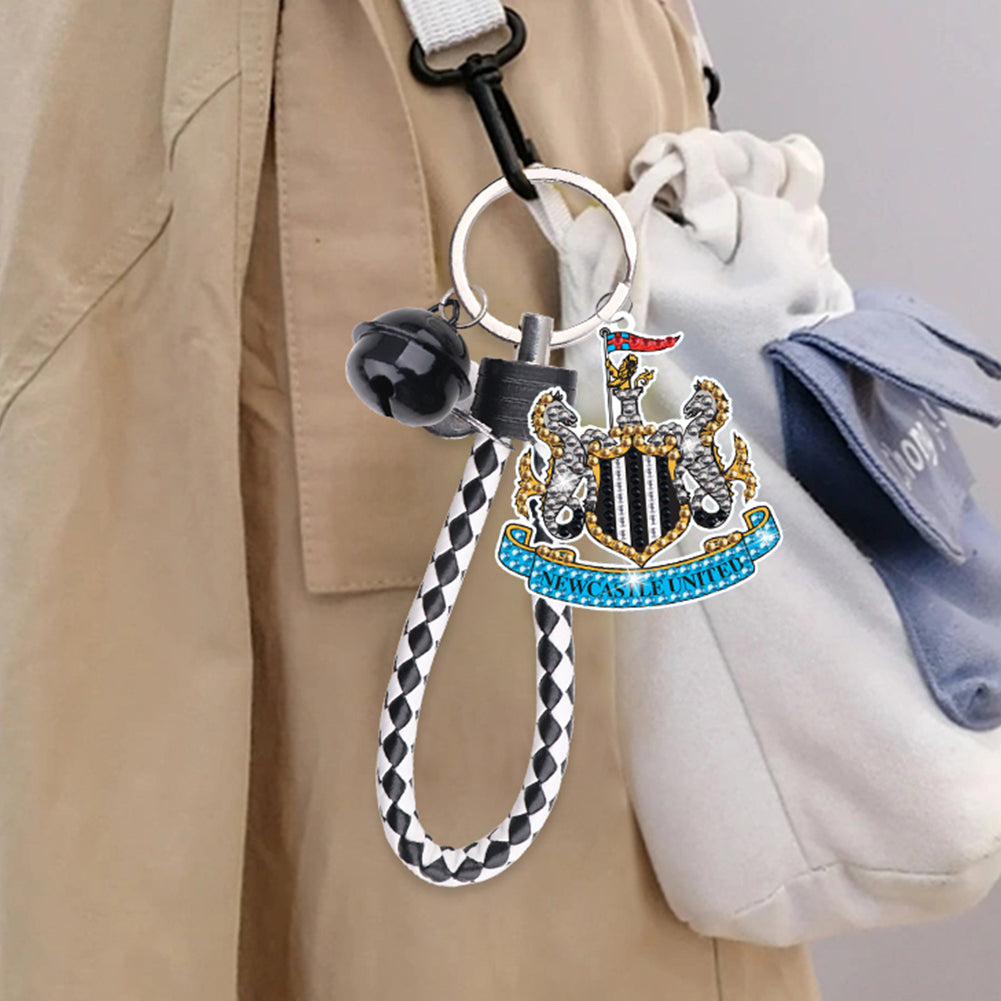 Double Side Newcastle United F.C.Diamond Painting Art Keychain Pendant Craft