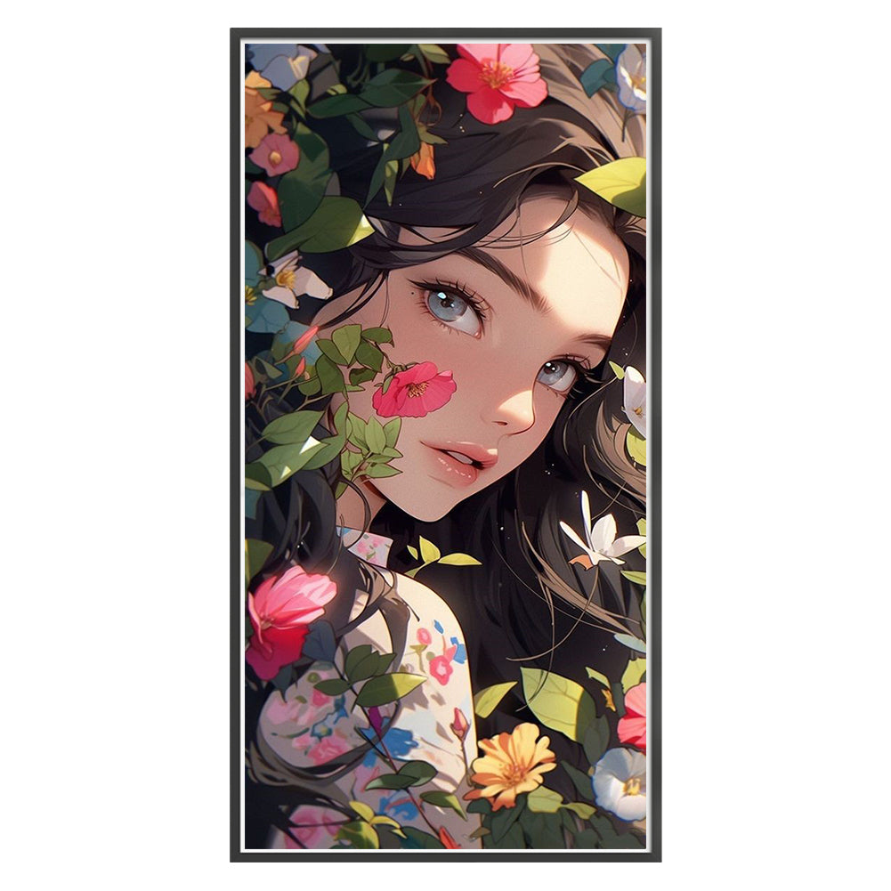Flower Girl - 11CT Stamped Cross Stitch 40*80CM