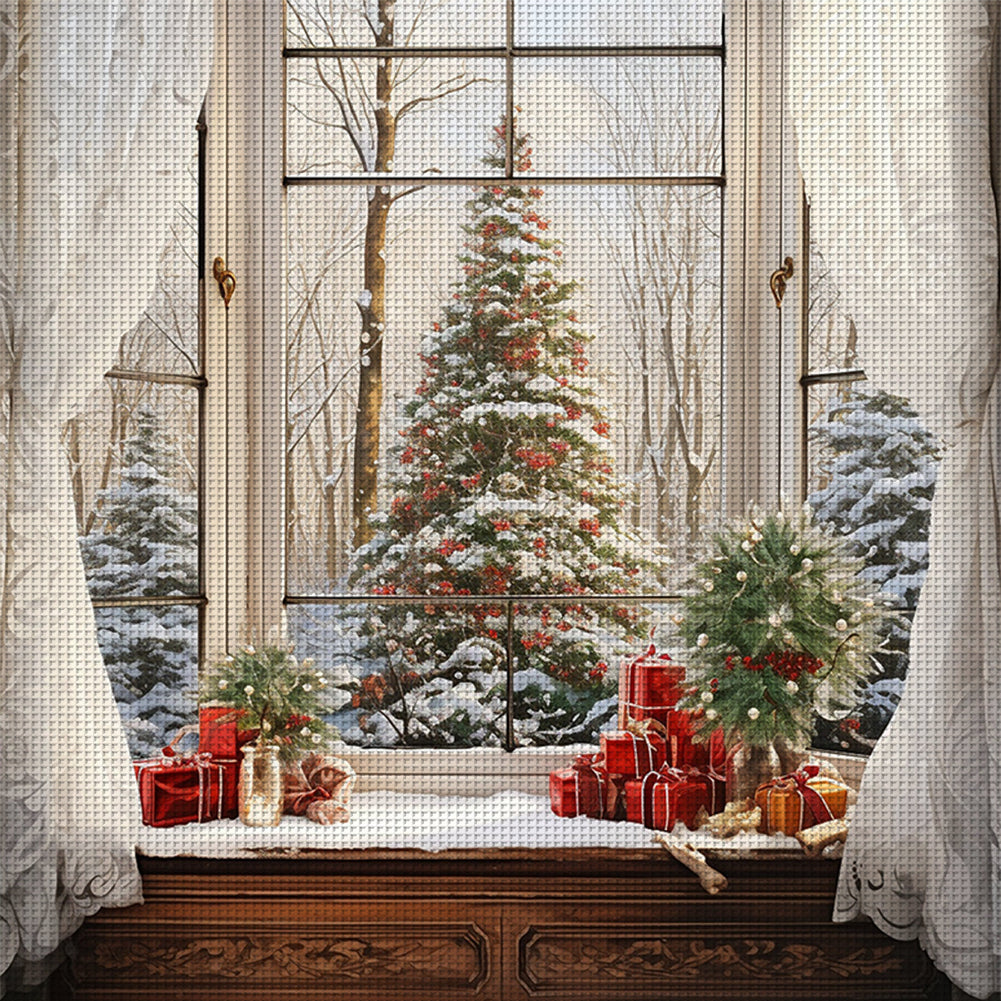 The View From The Windowsill - 11CT Stamped Cross Stitch 50*50CM