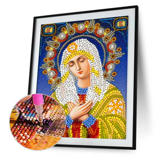 Religious - Full Round Drill Diamond Painting 26x30CM