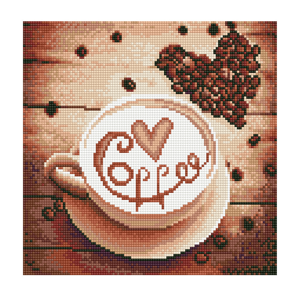 Coffee - Full Round Drill Diamond Painting 30*30CM