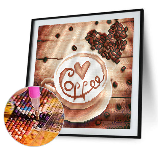 Coffee - Full Round Drill Diamond Painting 30*30CM