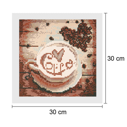 Coffee - Full Round Drill Diamond Painting 30*30CM