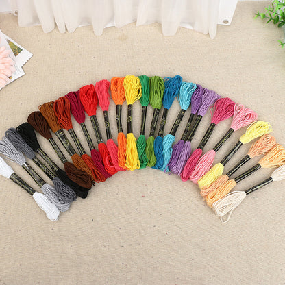 24 Colors Embroidery Thread Hand Cross Stitch Floss Sewing Skeins Craft