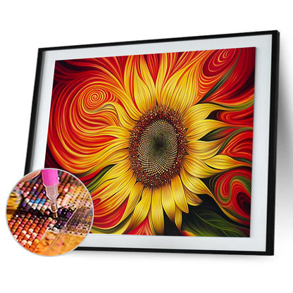 Sunflower - Full Round Drill Diamond Painting 35*25CM