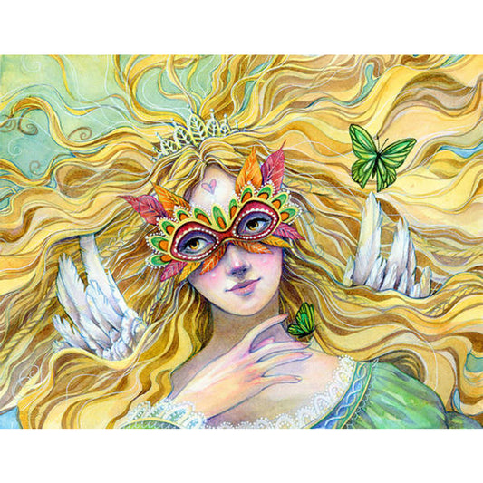 Beauty Mask Queen - Full Round Drill Diamond Painting 60*40CM