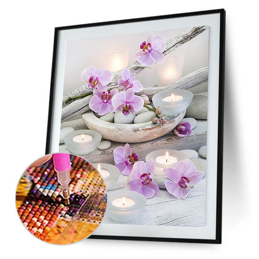 Candle - Full Round Drill Diamond Painting 30*40CM