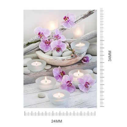 Candle - Full Round Drill Diamond Painting 30*40CM