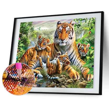 Tiger - Special Shaped Drill Diamond Painting 40*30 CM