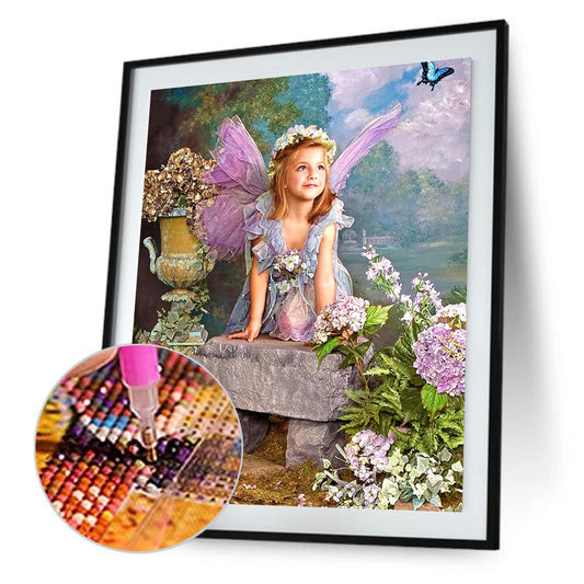 Angle Girl - Special Shaped Drill Diamond Painting 30*25 CM