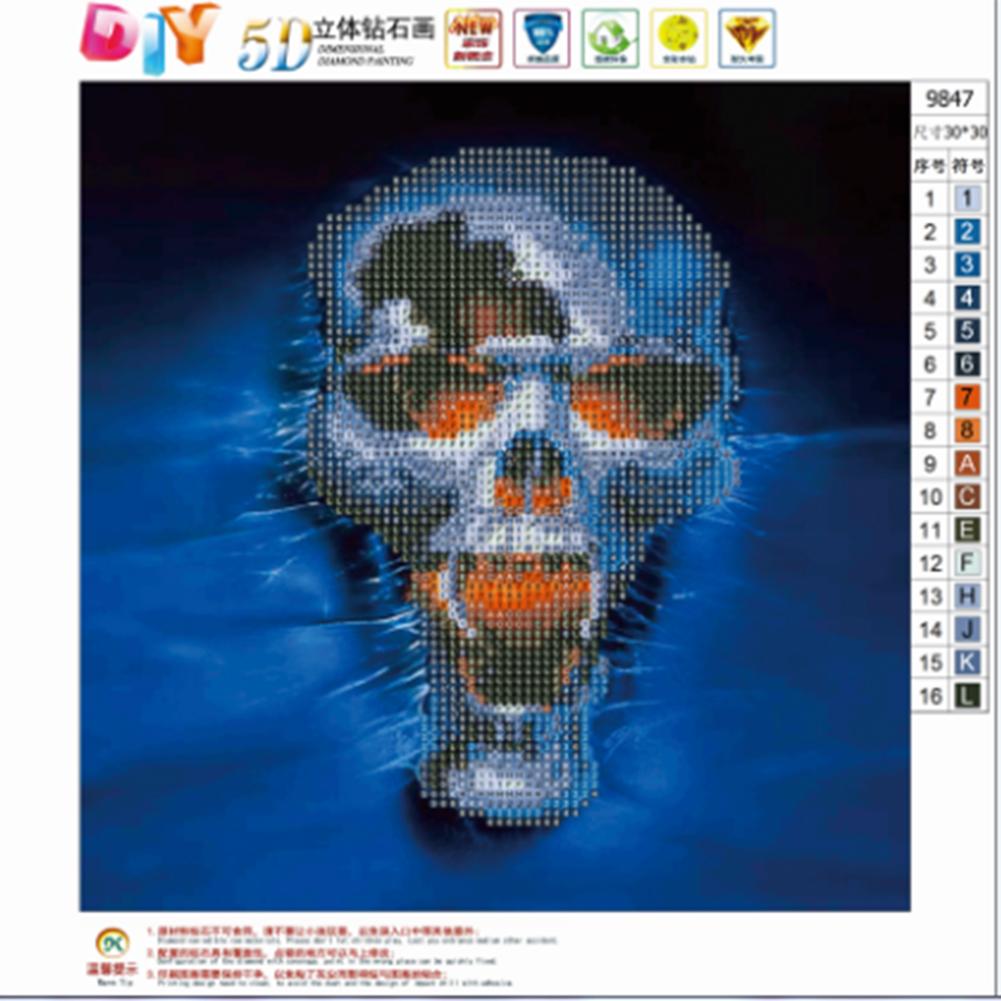 Skull - Full Round Drill Diamond Painting 30*30CM