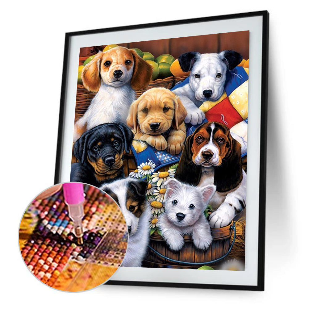 Dog - Full Round Drill Diamond Painting 40*30CM