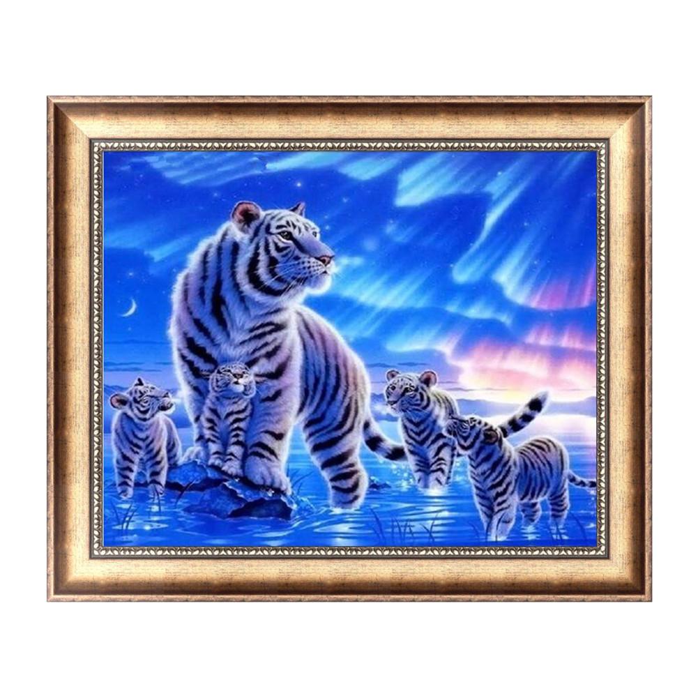 Tiger Animal - Full Round Drill Diamond Painting 40*30CM