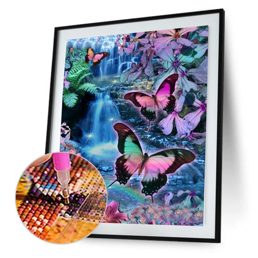 Butterfly - Full Round Drill Diamond Painting 40*30CM