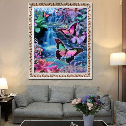Butterfly - Full Round Drill Diamond Painting 40*30CM
