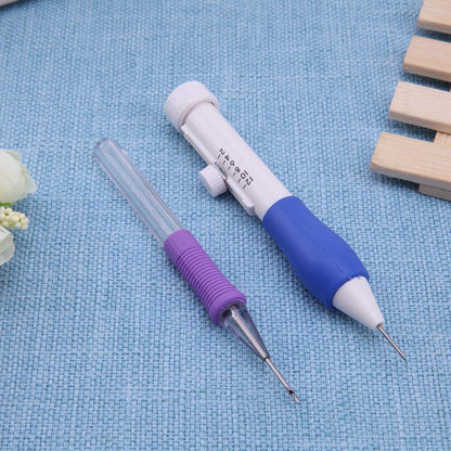 Punch Needle Set 3 Needles 2 Threaders Craft Tool for Embroidery DIY(A+B)