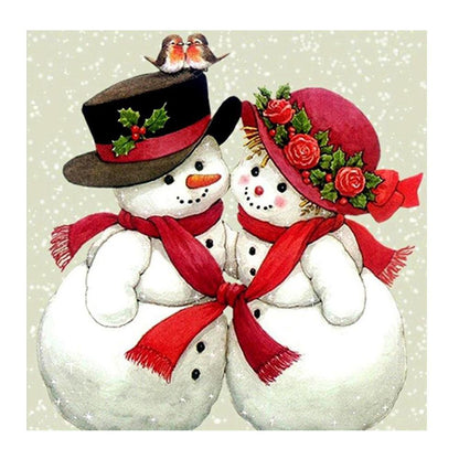 Christmas Snowman - Full Round Drill Diamond Painting 30*30CM