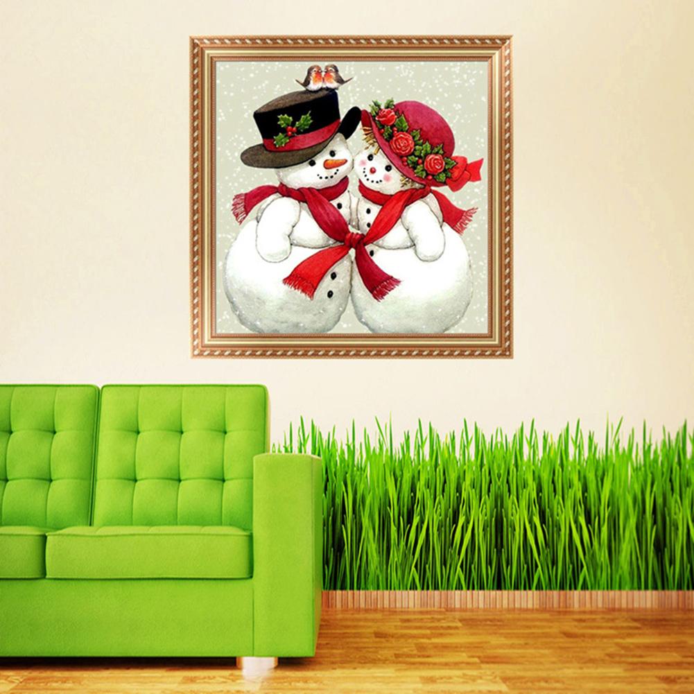 Christmas Snowman - Full Round Drill Diamond Painting 30*30CM