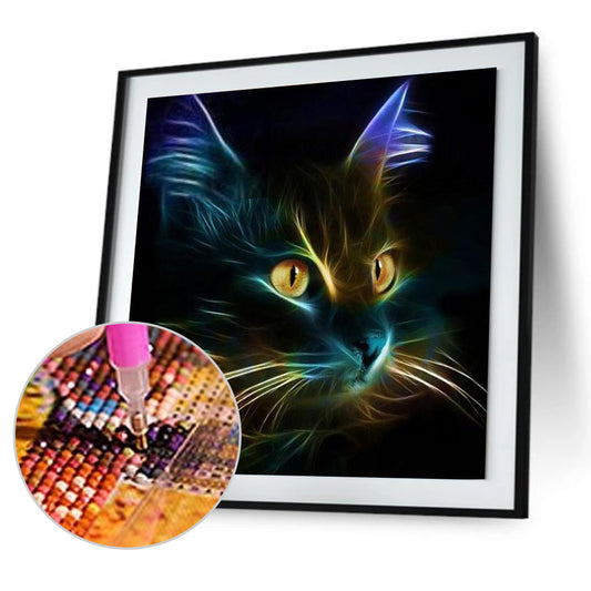 Cat - Full Round Drill Diamond Painting 30*30CM