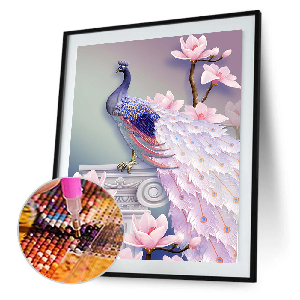 Magnolia Peacock - Full Square Drill Diamond Painting 30*40CM