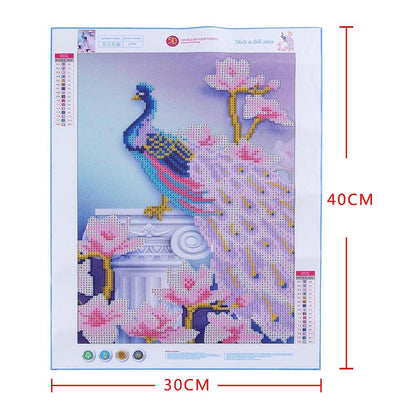 Magnolia Peacock - Full Square Drill Diamond Painting 30*40CM