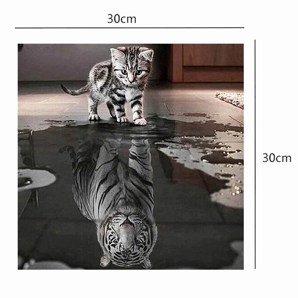 Cat Tiger - Full Round Drill Diamond Painting 30*30CM