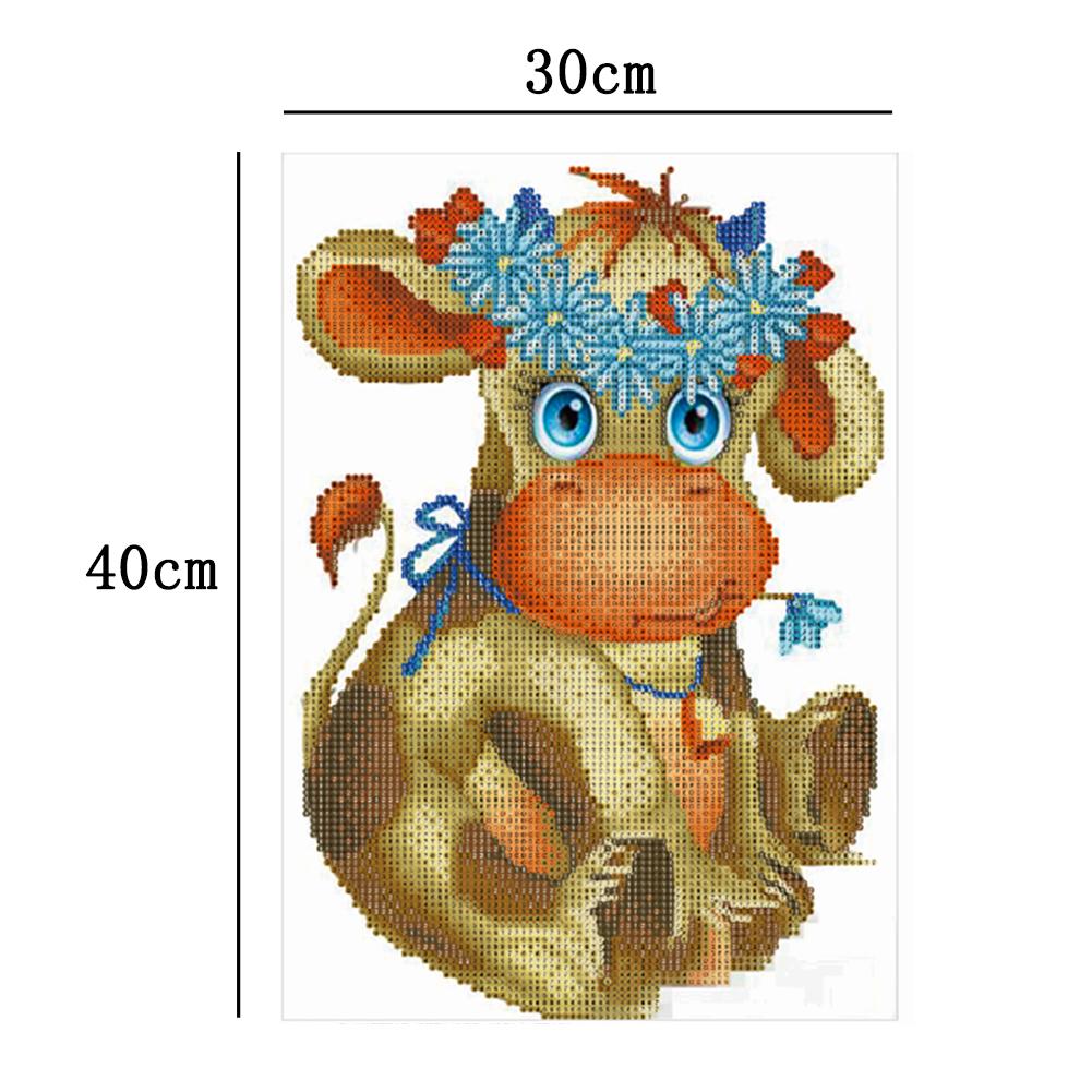 Cow - Full Round Drill Diamond Painting 40*30 CM