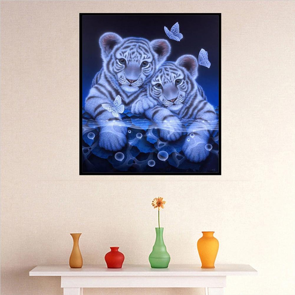 Tigers - Full Round Drill Diamond Painting 25*30 CM