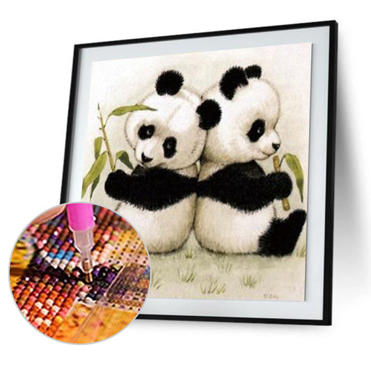 Lovely Panda - Full Round Drill Diamond Painting 30*30CM