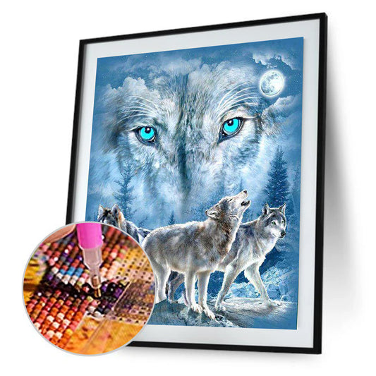 Wolf Living - Full Round Drill Diamond Painting 30*35CM