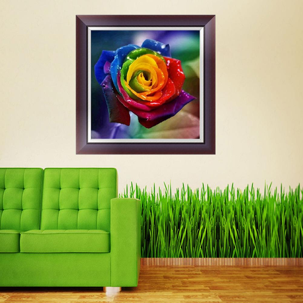 Rainbow Rose - Full Round Drill Diamond Painting 35*35CM