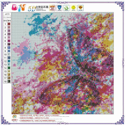 Butterfly - Full Round Drill Diamond Painting 30*30CM