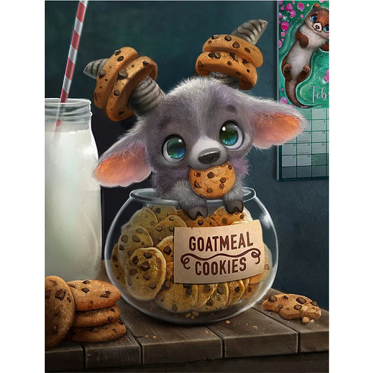 Cookie Bat Cow - Full Round Drill Diamond Painting 30*40CM