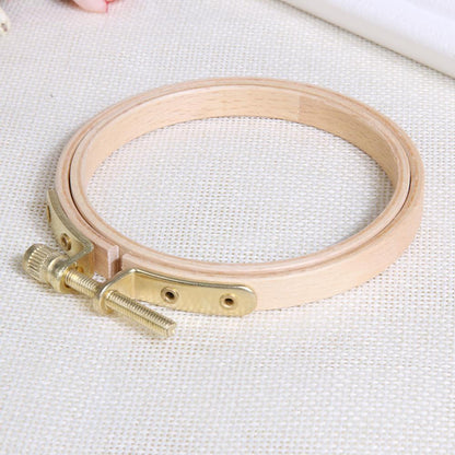 DIY Wooden Cross Stitch Frame Needlework Hoop Ring Embroidery Tool(7.5cm)