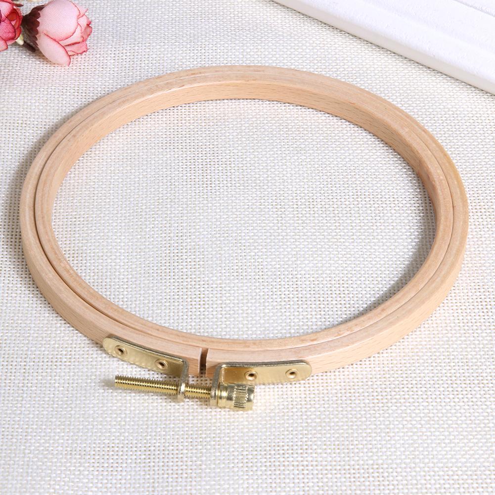 DIY Wooden Cross Stitch Frame Needlework Hoop Ring Embroidery Tool(15.5cm)
