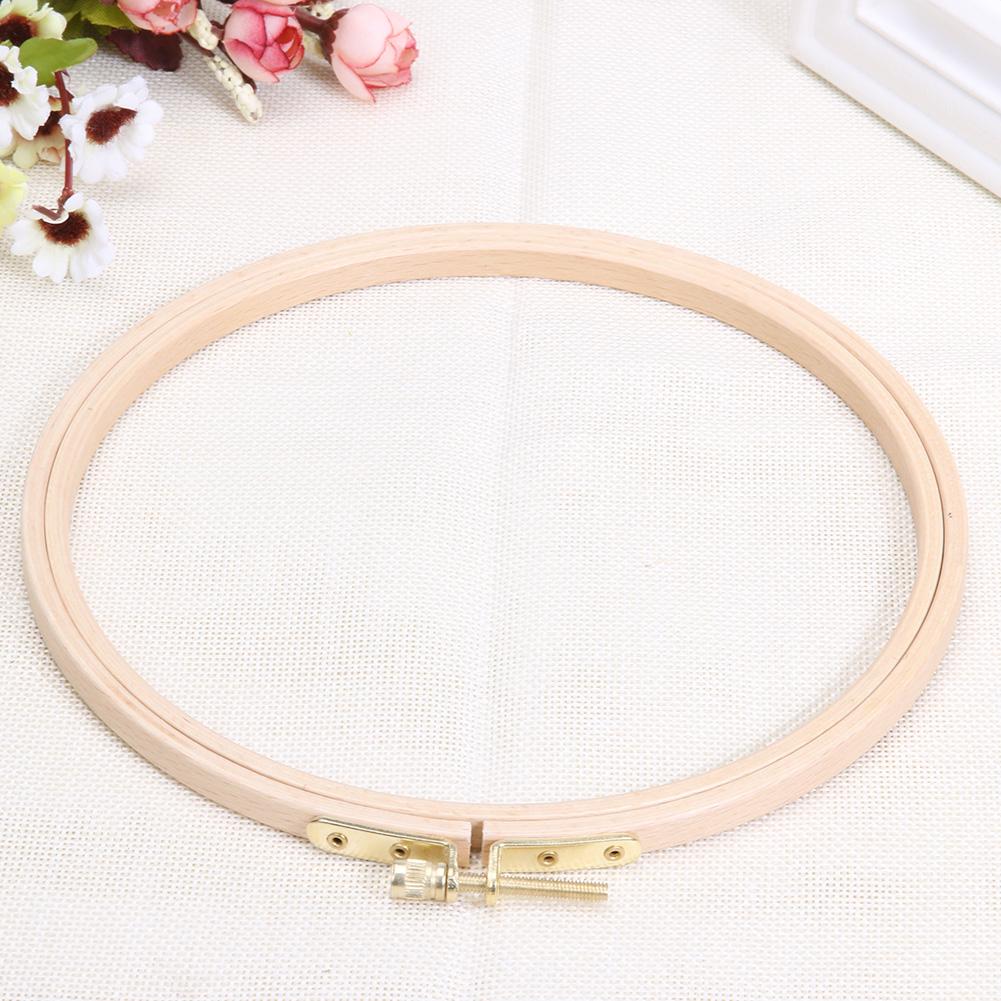 DIY Wooden Cross Stitch Frame Needlework Hoop Ring Embroidery Tool(21cm)