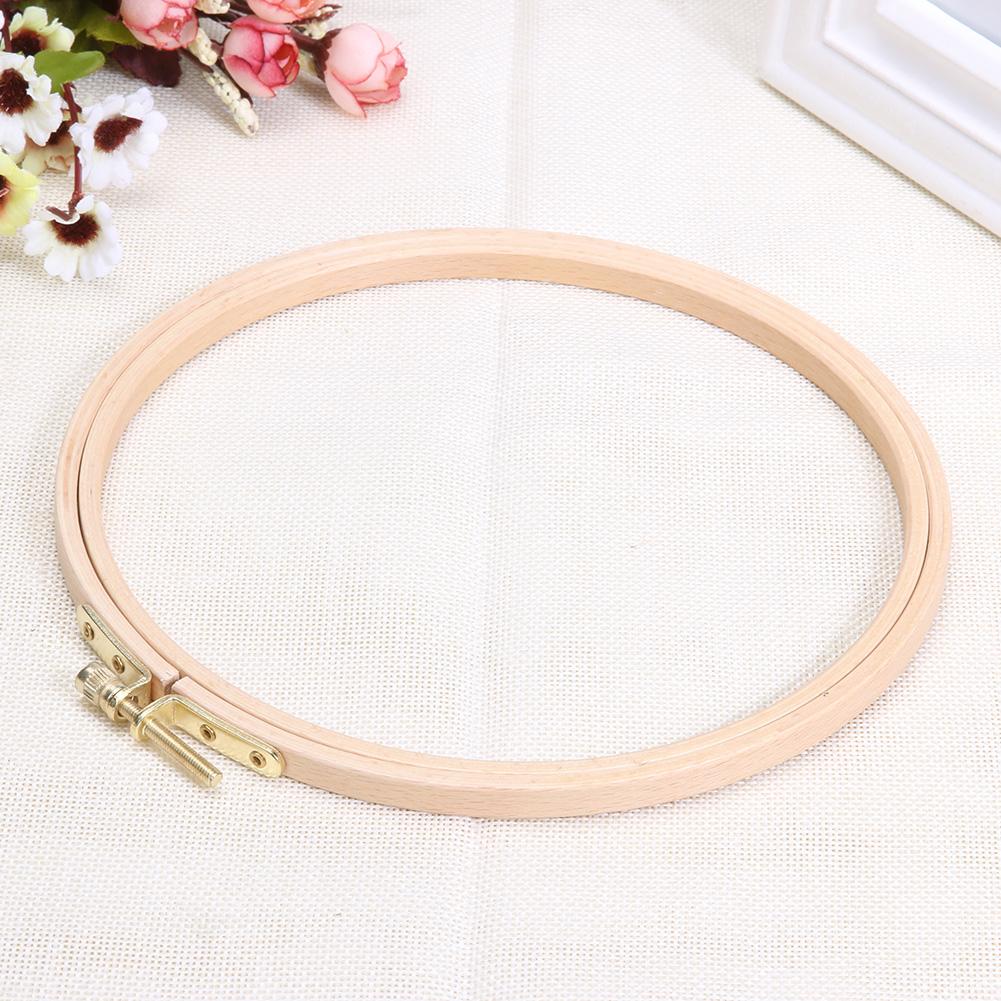 DIY Wooden Cross Stitch Frame Needlework Hoop Ring Embroidery Tool(21cm)